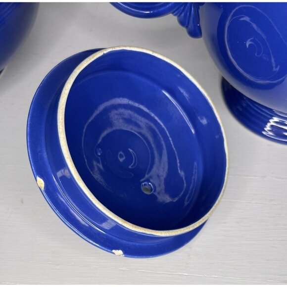 Fiestaware Vintage Cobalt Fiesta Teapot - Picture 4 of 7